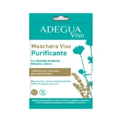 Adegua Maschera Viso Purificante per Pelli Impure 1 Maschera in Tessuto da 45 g