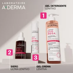 A-Derma Exomega Gel Crema Lenitiva per Pelle Secca e Reattiva 40 ml