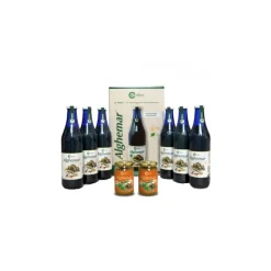 Alghemar Kit 6 bottiglie da 1000ml + 2 vasetti patè 275 g per integrazione naturale di alghe e benessere alimentare