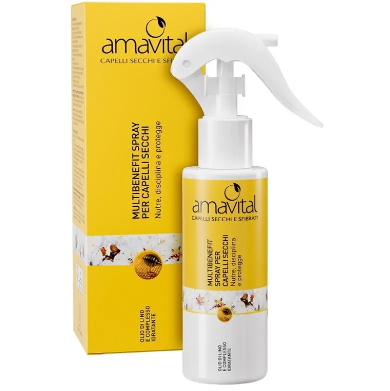 Amavital Multibenefit Spray Capelli Secchi E Sfibrati per Capelli Nutrienti e Protetti 100 ml