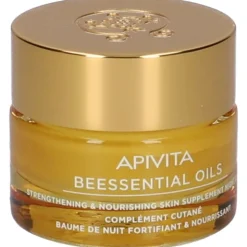Apivita Beessential Balsamo Notte Rinforzante e Nutriente per Pelle Nutrita e Protetta 15ml