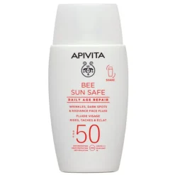 Apivita Bee Sun Safe Crema Viso Giorno con SPF 50 per Rughe e Macchie 50 ml