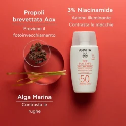 Apivita Bee Sun Safe Crema Viso Giorno con SPF 50 per Rughe e Macchie 50 ml