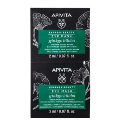Apivita Express Eye Ginko maschera occhi per occhiaie e stanchezza 2 monodosi da 2ml