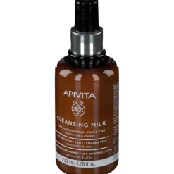 Apivita Face Cleansing Latte Detergente 3in1 per Detersione Delicata Viso e Occhi 200ml