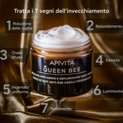 Apivita Queen Bee Crema Notte Anti-età e Rimpolpante 50ml