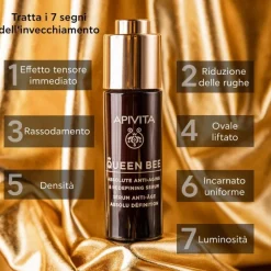 Apivita Queen Bee Siero Anti-età Assoluto & Rassodante per Pelle Giovane e Tonica 30ml