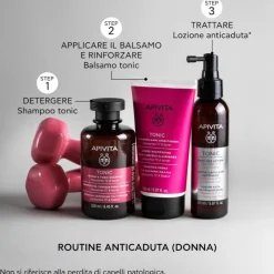 Apivita Tonic Shampoo Tonificante Donna anti-caduta per capelli femminili 250ml