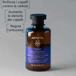 Apivita Tonic Shampoo Tonificante Uomo per Rinforzare e Contrastare la Caduta dei Capelli 250ml