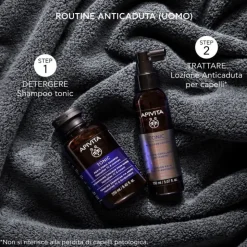 Apivita Tonic Shampoo Tonificante Uomo per Rinforzare e Contrastare la Caduta dei Capelli 250ml