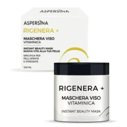Aspersina Rigenera + Maschera Viso Vitaminica per Pelle Luminosa e Rigenerata 100ml