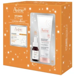 Avene Cofanetto Natale 2025 Vitamina C Crema Illuminante 50ml + Vitamin Activ Cg Siero 10ml + Gel Micellare 100ml