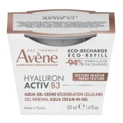 Avene Hyaluron Activ B3 Aqua Gel Crema Rigenerazione Cellulare 3in1 Ricarica 50ml