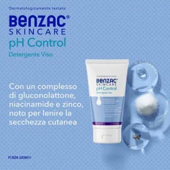 Benzac Skincare Ph Control Detergente Viso per Pelle Acneica 150ml