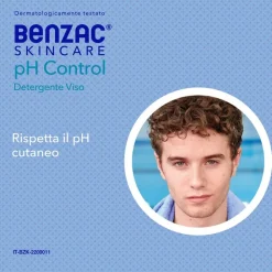 Benzac Skincare Ph Control Detergente Viso per Pelle Acneica 150ml