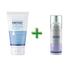 Benzac Skincare Ph Control Detergente Viso Pelle Acneica 150ml + Schiuma Detergente 130ml