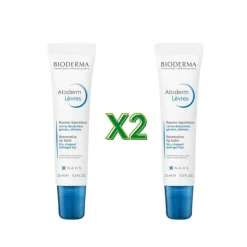 Bioderma Atoderm Balsamo Labbra Riparatore 2 Confezioni da 15 ml