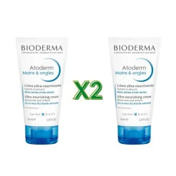 Bioderma Atoderm Crema Idratante Riparatrice Mani e Unghie 2 Confezioni da 50ml