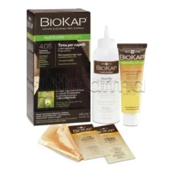 Biokap Nutricolor Delicato Tinta per Capelli Castano Cioccolato 4.05, copertura capelli bianchi, 140 ml