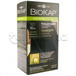 BioKap Nutricolor Delicato Tinta per Capelli Nero Naturale, Copertura Capelli Bianchi, 140 ml
