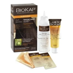 Biokap Nutricolor Tinta per Capelli 5.0 Castano Chiaro, copertura capelli bianchi, confezione 140 ml