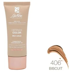 BioNike Defence Color Fondotinta Mat Velvet 406 Biscuit per Pelle Opaca e Uniforme 30ml