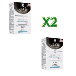 Bionike Shine On High Sensivity Plus Castano 04 Senza Ammoniaca 75ml + 50ml - 2 Confezioni