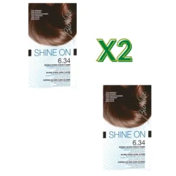Bionike Shine On Tintura Biondo Scuro Dorato Rame 6.34 Senza Ammoniaca 75ml + 50ml - 2 Confezioni