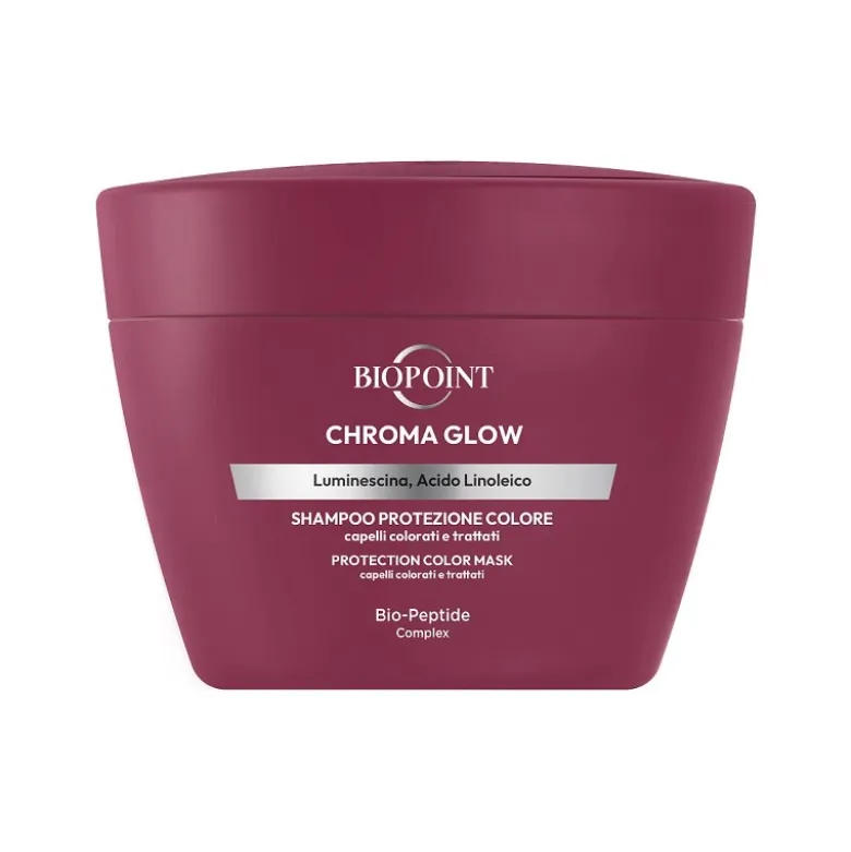 Biopoint Chroma Glow Maschera Protezione Colore per Capelli Colorati Vasetto 200 ml