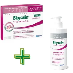 Bioscalin Kit Completo Anticaduta Menopausa Shampoo 400ml + 60 Compresse
