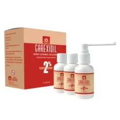 Carexidil Soluzione per Caduta Capelli 2% Minoxidil Confezione da 3 Flaconi 60ml