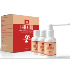 Carexidil Soluzione per Caduta Capelli 2% Minoxidil Confezione da 3 Flaconi 60ml