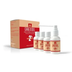 Carexidil 2% Spray Cutaneo con Minoxidil per Alopecia 4 Flaconi da 60 ml