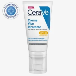 Cerave Crema Idratante per Viso con SPF30 per Pelle Normale e Secca 52ml