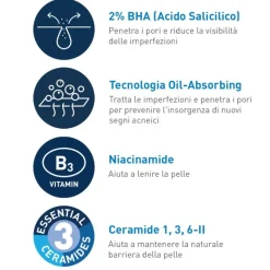 CeraVe Detergente Controllo Imperfezioni per Acne e Brufoli 236ml