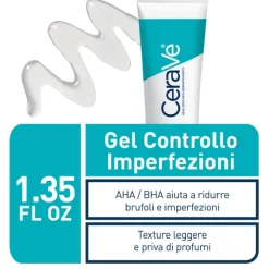 CeraVe Gel Controllo Imperfezioni Senza Alcool per Acne e Brufoli 40ml