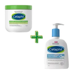 Cetaphil Crema Idratante 450g + Crema Schiumogena Idratante 236ml