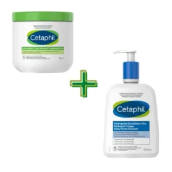 Cetaphil Crema Idratante 450g + Detergente Quotidiano Viso 237ml