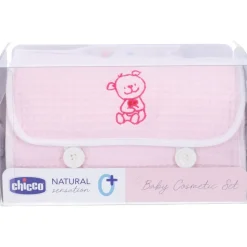Chicco Natural Sensation Beauty Rosa kit cura bambino con beauty in cotone 200ml+150ml+16pz+100ml
