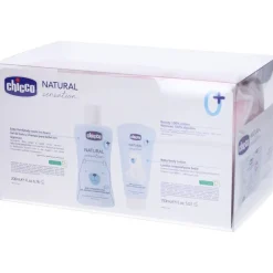 Chicco Natural Sensation Beauty Rosa kit cura bambino con beauty in cotone 200ml+150ml+16pz+100ml