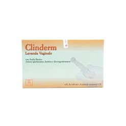 Clinderm Lavanda Vaginale per Igiene Intima Lenitiva 4 Flaconi Monodose da 140ml