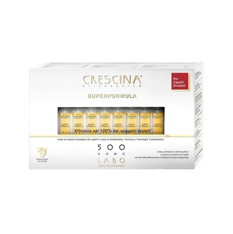 Crescina Superformula 500 Uomo Capelli 20 Fiale