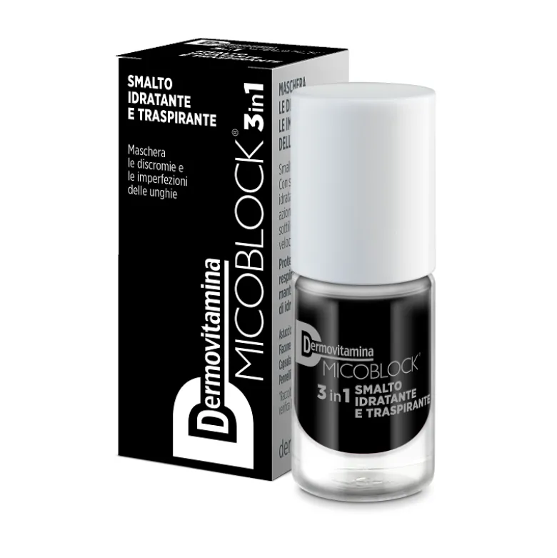 Dermovitamina Micoblock 3in1 Smalto Idratante e Traspirante Nero 5ml