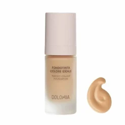 Dolomia Fondotinta Colore Ideale Perfezionante Illuminante 33 Beige Rosato per Pelle Radiosa Flacone 30 ml