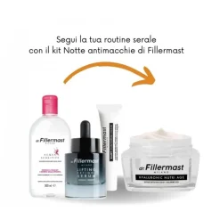 Dr. Fillermast Kit Notte Antimacchie. Detergente, Siero, Contorno Occhi e Crema 4 Pezzi