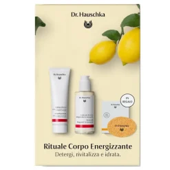 Dr. Hauschka Kit Summer Rituale Corpo Energizzante per Idratazione e Benessere 150ml+145ml+Spugna