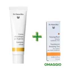 Dr Hauschka On Pack Crema Cotogna idratante e uniformante viso crema 30ml + fluido colorato 2,5ml