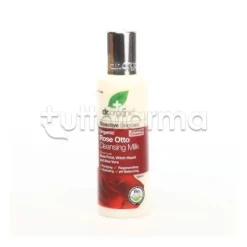 Dr Organic Rose Otto Cleansing Milk per Pelli Stanche 150ml