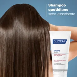Ducray Sabal Shampoo Sebo-Assorbente per Capelli Grassi 200ml