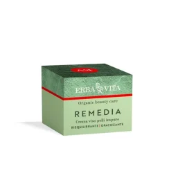 Erba Vita Remedia Crema Viso Opacizzante per Pelli Impure 50ml – Effetto Matt e Idratante